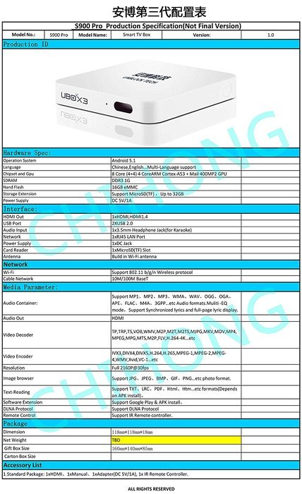 UNBLOCK Tech Newest one unlock tech gen.3 S900 pro + one gen.3 S900 limited editon package Overseas Smart TV Box... N3