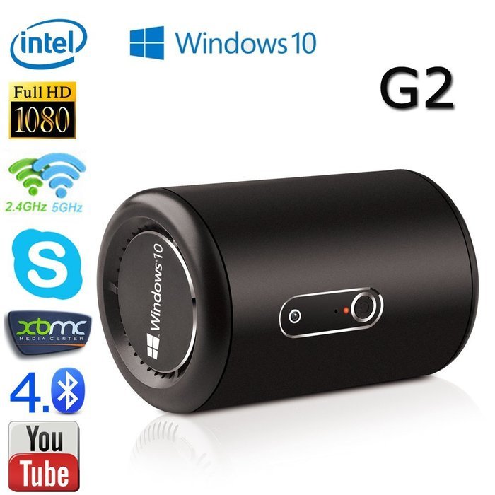 AiiBAX G2 Windows 10 Mini PC TV BOX & Streaming Media Player Intel Bay Trail Atom Quad Core Z3735F 1.8GHz 2G RAM...