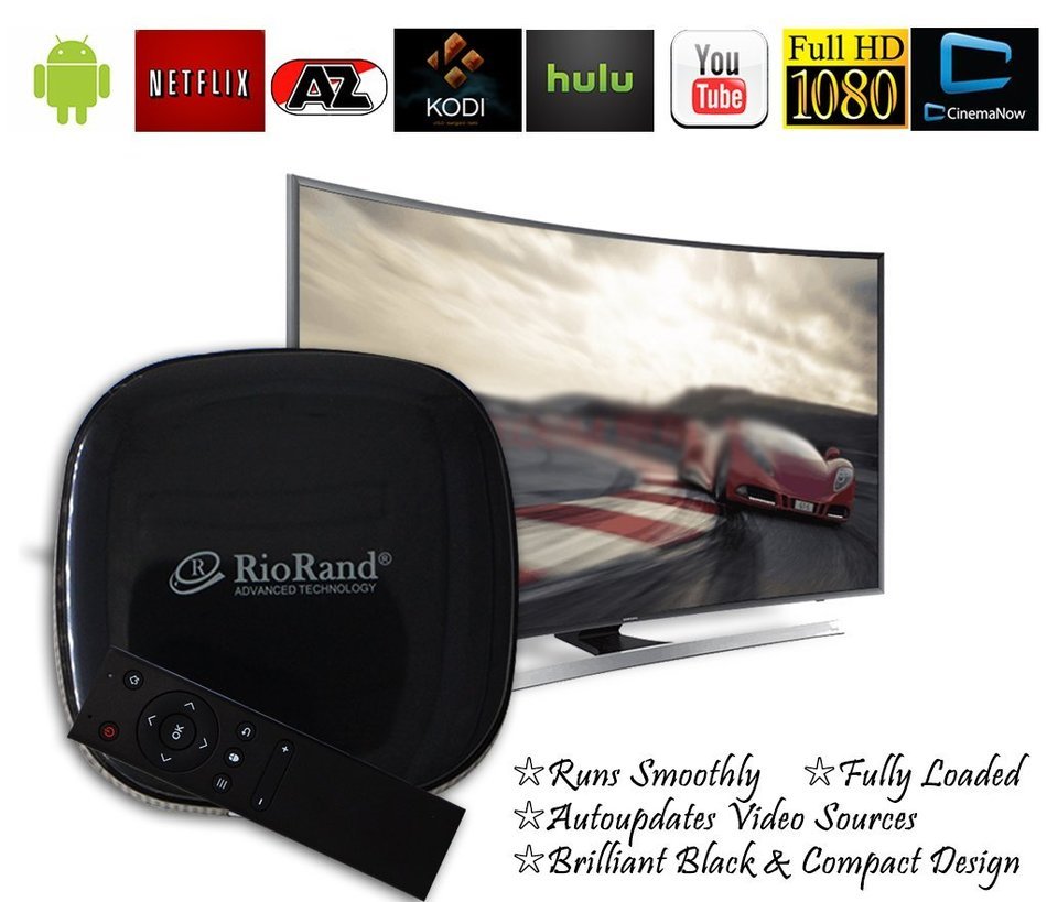 RioRand TV Box and Streaming Media Player with Numerous FREE movies and TV Channels (KODI Pre-installed) including...