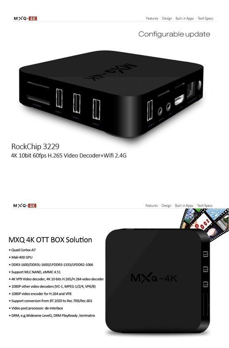 JUSHENG [Free I8 Wireless Mini keyboard] MXQ 4K Android Tv Box Quad Core RK3229 with android 5.1 1G 8G Wifi Kodi... N3