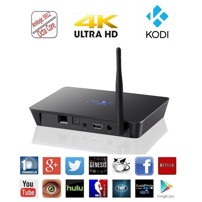 Kimdecent X92 TV Box Amlogic S912 Octa Core Android 6.0 2GB/16GB Kodi Media Player 4K UHD Dual Band WiFi and 1000M...