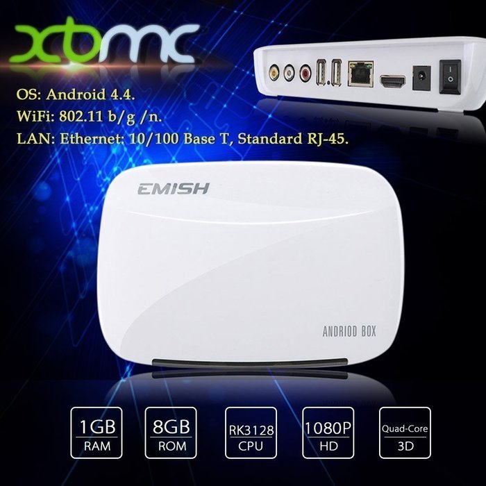 COOLEAD&reg; [Free Wireless Mini keyboard] Quad Core Android 4.4 Full HD 1080P Smart TV Box XBMC Streaming Media Player... N4