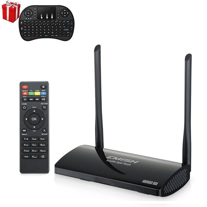 COOLEAD&reg; [Free Wireless Mini keyboard] Quad Core Android 4.4 Full HD 1080P Smart TV Box XBMC Streaming Media Player... N8