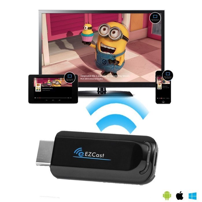 LG Risio SmartPhone EZCast PLUS Mirror2TV Adapter for Miracast/DLNA/Airplay Mirroring & Streaming HDTV Dual Band...