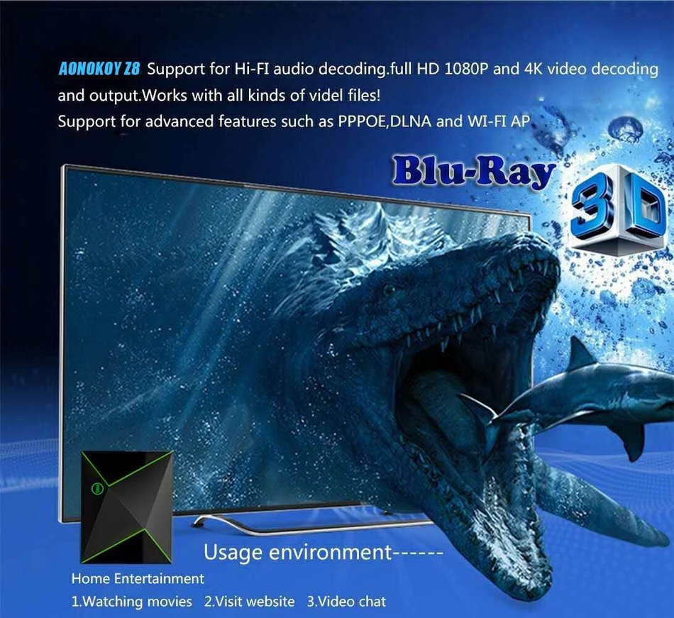 Aonokoy 2G/16G Newest Android 5.1 Wifi Blu-ray TV Box Amlogic S905 4K ...