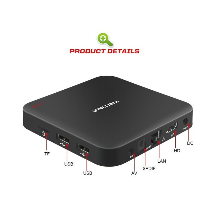 Tritina Internet TV Box - TV Show Box Sets 2GB/16GB Dual-Band 2.4Ghz/5Ghz Wifi Hotspot H.265 4K HD Media Player... N2