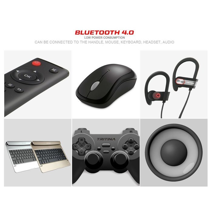 Tritina Internet TV Box - TV Show Box Sets 2GB/16GB Dual-Band 2.4Ghz/5Ghz Wifi Hotspot H.265 4K HD Media Player... N8