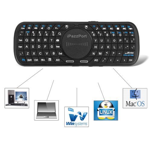iPazzPort Portable Mini Wireless Keyboard with Touchpad for Windows Linux Android Google Smart TV KP-810-09