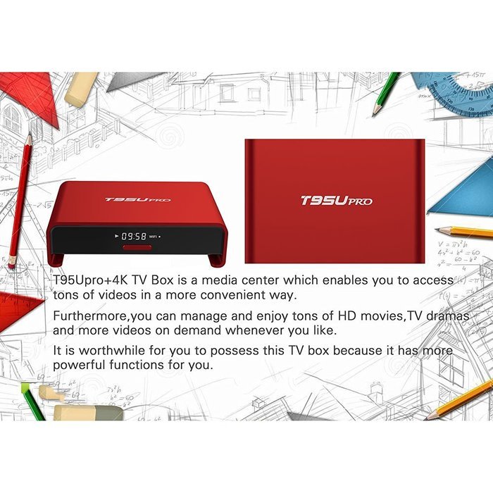 LTC T95Upro Android 6.0 TV Box S912 Octa Core 2GB DDR3+16GB WIFI HD Media Player TV Streaming Media Bluetooth... N4