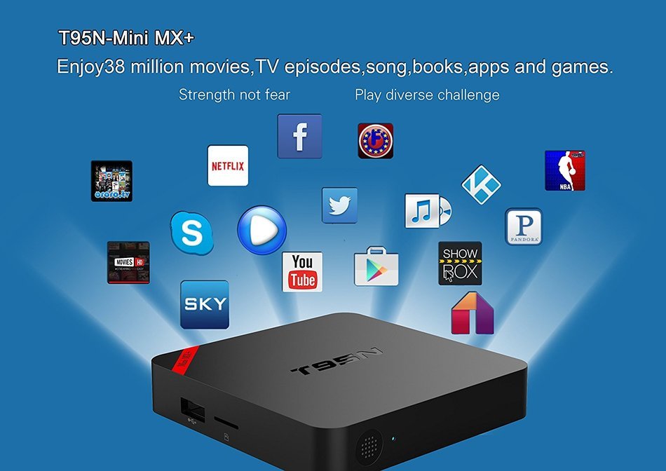 T95N S905 Quad Core 1GB / 8GB 3D WiFi Kodi 16.0 Fully Loaded HD 4K 1080P Android TV Box with Android 5.1 N3