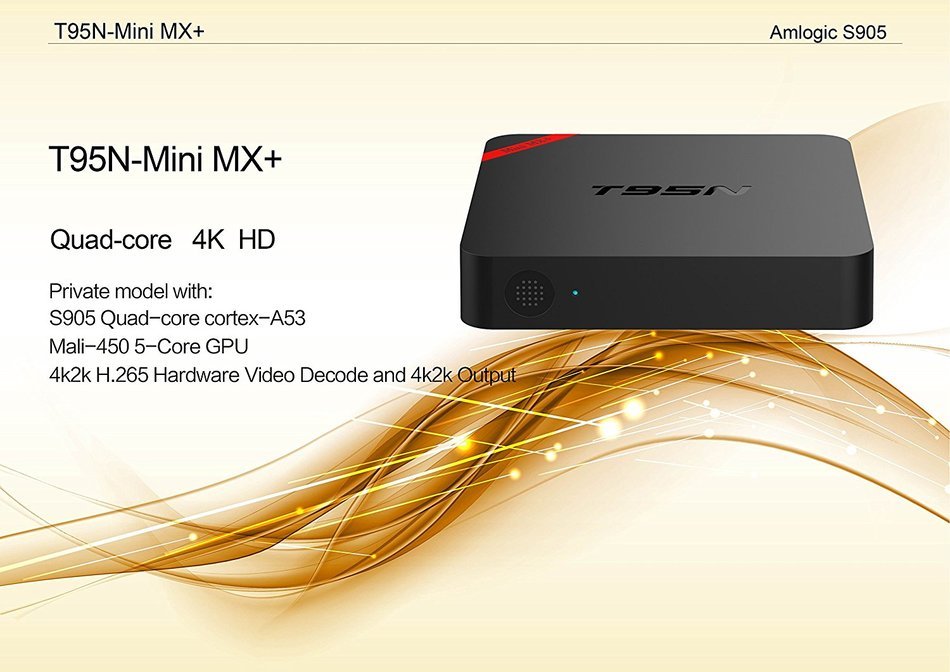 T95N S905 Quad Core 1GB / 8GB 3D WiFi Kodi 16.0 Fully Loaded HD 4K 1080P Android TV Box with Android 5.1 N6