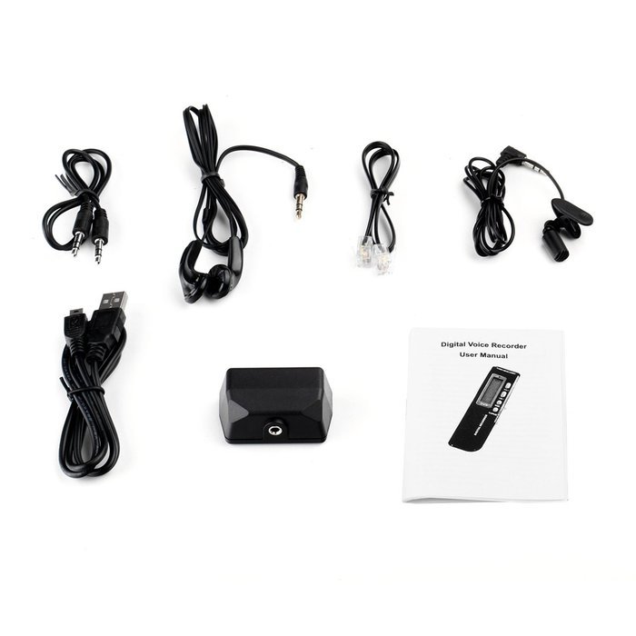 Anybest Black 8GB Digital Activated Voice Recorder Dictaphone MP3 Player (Rechargeable) N6