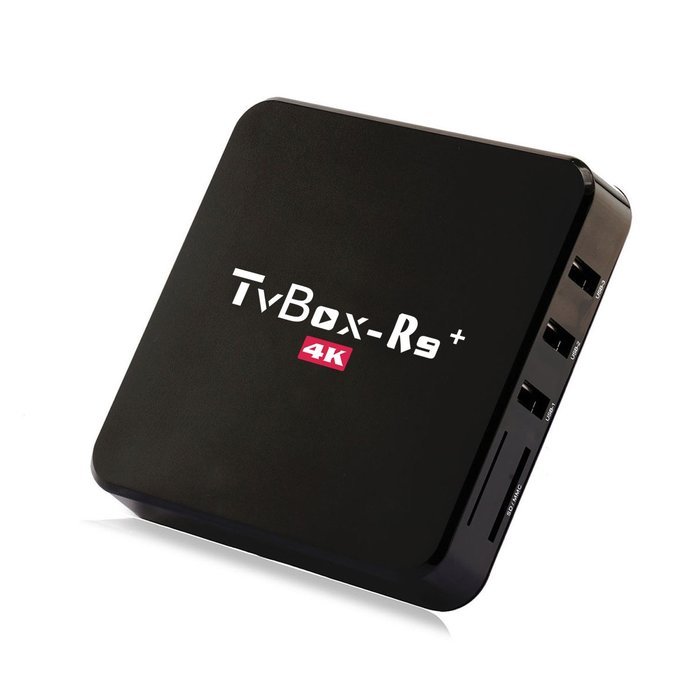 Smart Tv Box R9+ 4k Quad Core ARM Mail-400 GPU 1GB Ram 8GB Nand Flah, Android 5.1.1 KODI 16.1 32 Bit Cortex A7... N3