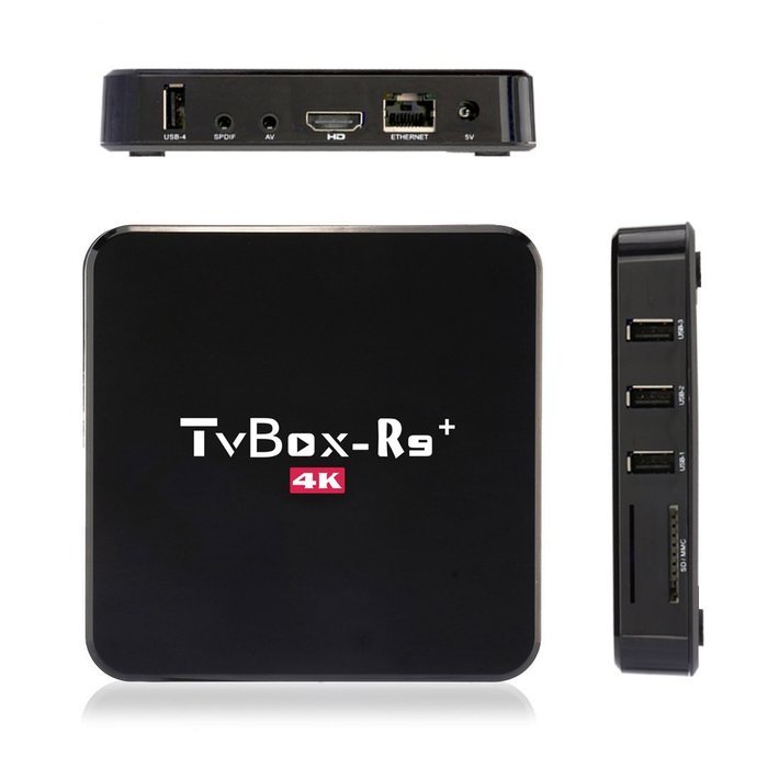 Smart Tv Box R9+ 4k Quad Core ARM Mail-400 GPU 1GB Ram 8GB Nand Flah, Android 5.1.1 KODI 16.1 32 Bit Cortex A7... N4
