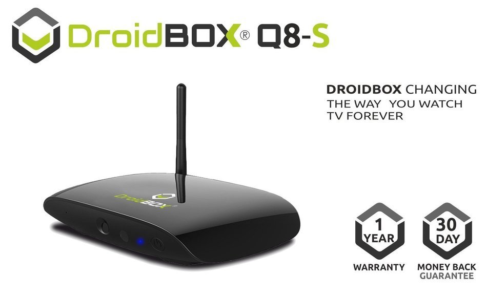 DroidBOX Q8-S with IR Android 5.1.1 Lollipop 4K Ultra HD Smart TV Internet Player Streamer with Kodi 16.1 and...