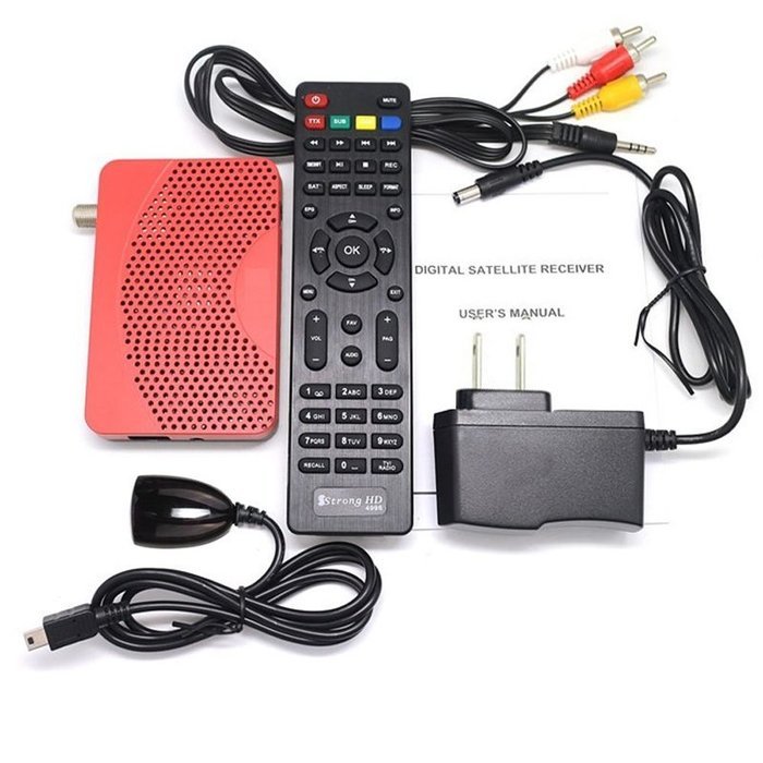 Mini DVB-S2 American Satellite Iptv Combo FTA Receiver TV BOX & Wifi Dongle N5
