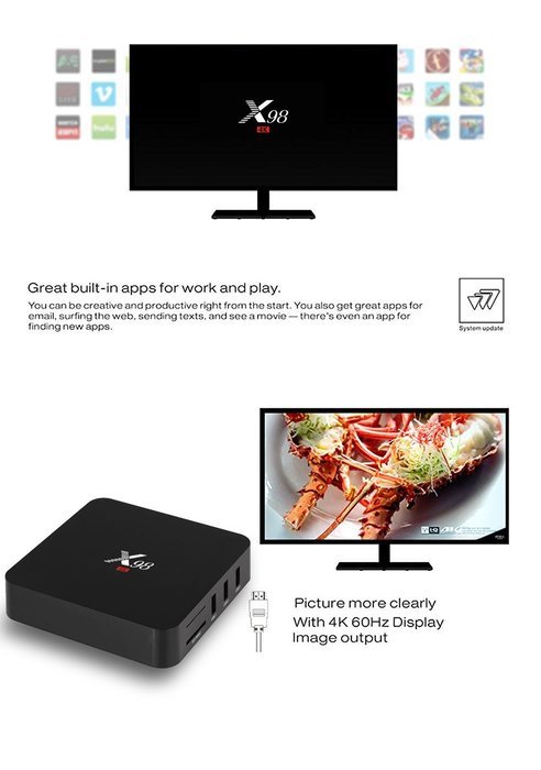 Greatever MX Pro Android TV Box Amlogic S905 Kodi Full Loaded Android 5.1 Lollipop Quad Core 1G/8G 4K Google Streaming... N19
