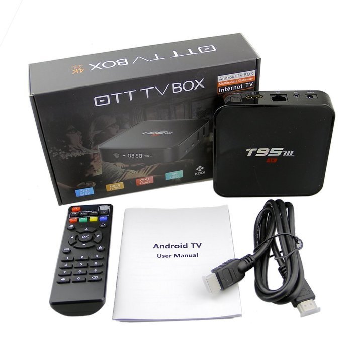 FzcTech T95M Android 5.1 TV Box Amlogic S905 Quad Core Kodi 16.0 Pre-installed 4k*2k 1G/8G HDMI WiFi Smart Streaming... N15
