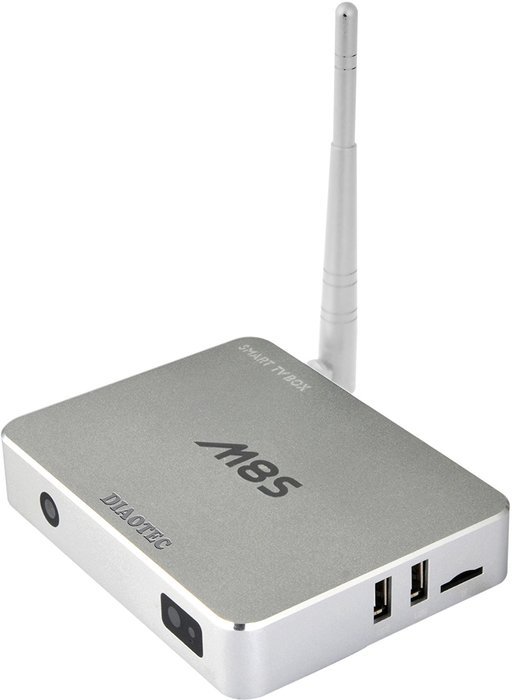 DIAOTEC(TM) M8S 3188 (Silver) Android 4.4 Smart TV Box Stream Media Player, Quad Core RK3188 1.4GHz CPU (Cortex-A9... N2