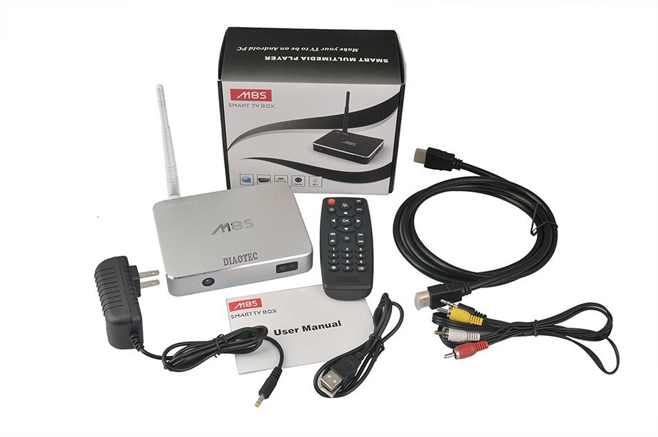 DIAOTEC(TM) M8S 3188 (Silver) Android 4.4 Smart TV Box Stream Media Player, Quad Core RK3188 1.4GHz CPU (Cortex-A9... N4