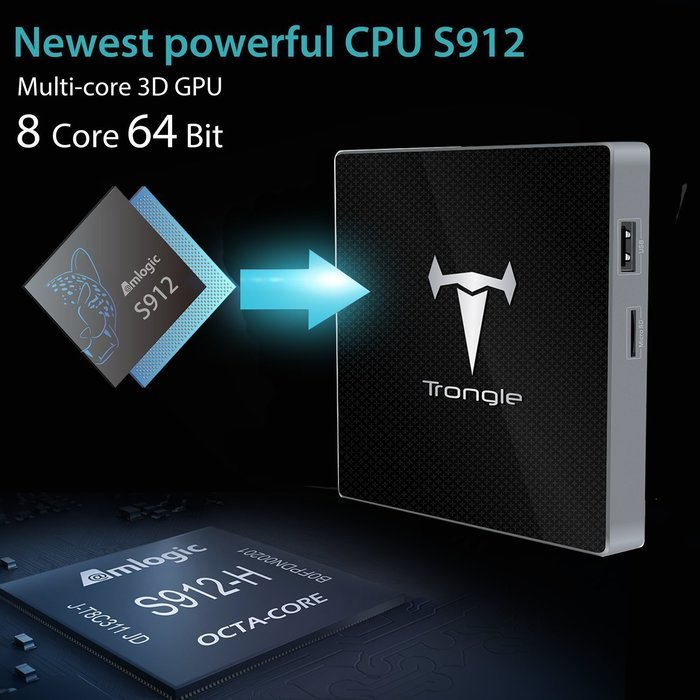 [Free Wireless Keyboard] J-DEAL TR-1 4K Android 6.0 Marshmallow 2G/16G Amlogic S912 Octa Core 1000M LAN Dual Band... N4