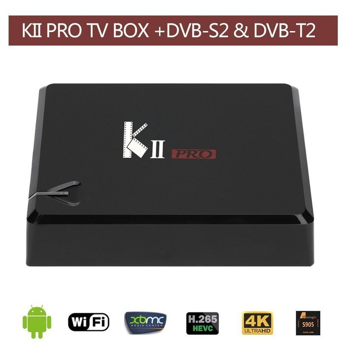 SPECOOL KII PRO Android TV BOX + DVB-S2 & DVB-T2b Quad-core 2GB / 16GB 4K Android 5.1.1 Amlogic S905 KODI XBMC... N4