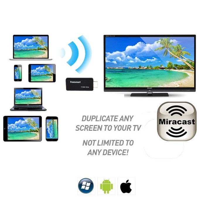 Videocon A55HD EZCast ELITE Mirror2TV Adapter for Miracast/DLNA/Airplay Mirroring & Streaming HDTV Connections... N2