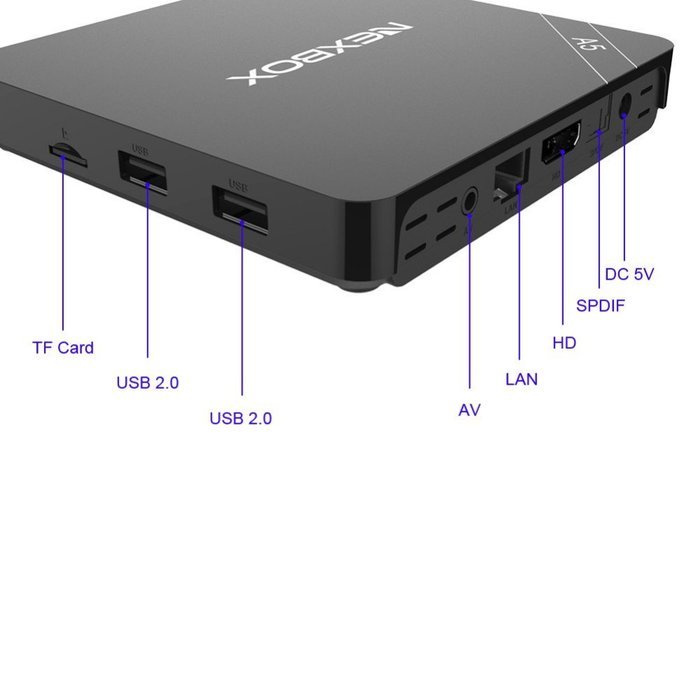 ESHOWEE Wifi and Bluetooth NEXBOX A5 Android 6.0 2G 16G TV Box KODI Pre-installed UK Plug N5