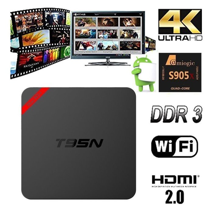 HONGYU Latest Version T95N Mini M8S Pro Android TV BOX 2G/ 8G Kodi Pre installed Amlogic S905X Quad core cortex-A53... N11