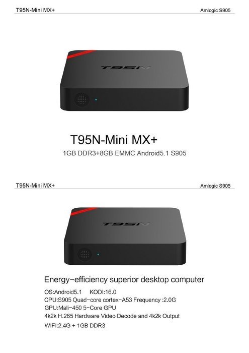HONGYU Latest Version T95N Mini M8S Pro Android TV BOX 2G/ 8G Kodi Pre installed Amlogic S905X Quad core cortex-A53... N18