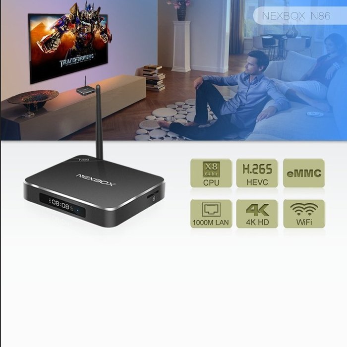 Evangel Android 5.1 Smart TV Box N86 Rockchip RK3368 Octa-core 64bit 2G/16G Streaming Media Player 2.4GHz/5GHz... N7