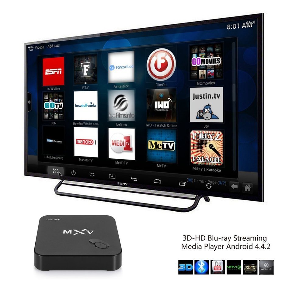TV BOX Leadtry&reg MXV MX V MX 5 XBMC Kodi Quad Core Bluetooth Android Smart TV Box Media Player HDMI N8