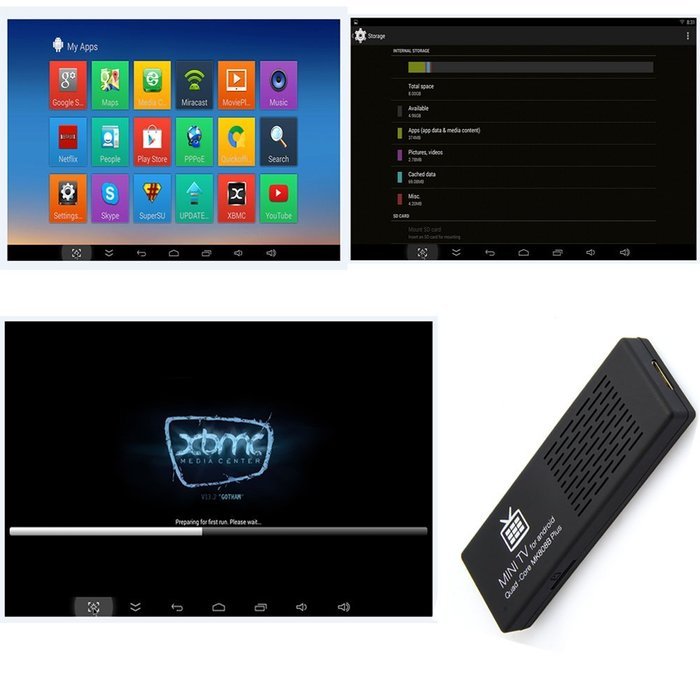 2015 Latest Original Mk 808 Plus Mini Pc Bluetooth 4.0 Android 4.4 Tv Stick Xbmc Miracast/dlna Amlogic M805 Quad... N6