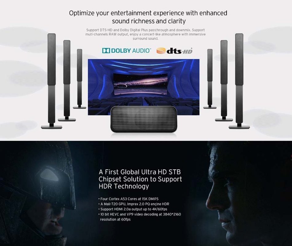 SUNKINFON 2016 Lastest High-end HiMedia Q5 PRO Smart Android 5.1 TV Box (English Firmware), 3D 4K Uitra HD 2GB... N5