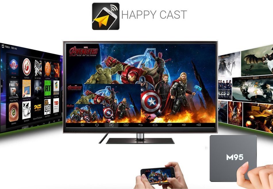 M95 Amlogic S905 DRR3 2GB Memory and 16GB Storage TV Box Quad Core Android 5.1 Wifi Module Support KODI Streaming... N5