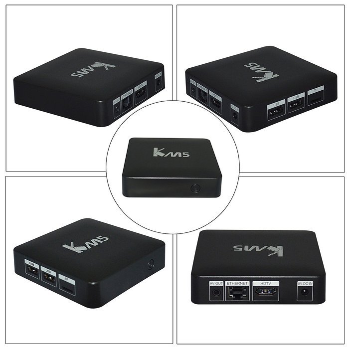 KOLOF KM5 Amlogic S905X OTT TV Box Quad Core RAM 1G ROM 8G Android 6.0 Kodi 17.0 Streaming Media Player with Black... N2
