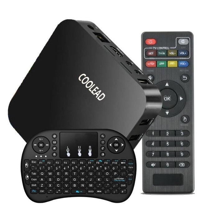 [Free Wireless Mini Touchpad keyboard] COOLEAD Quad Core Smart TV BOX Mini PC Streaming Media Player with KODI...