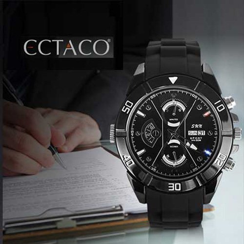 ECTACO Spy Cam 720HD-TF Digital Watch Recoder + 16GB Micro SD CARD N3