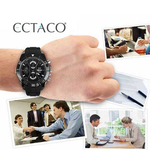 ECTACO Spy Cam 720HD-TF Digital Watch Recoder + 16GB Micro SD CARD N5