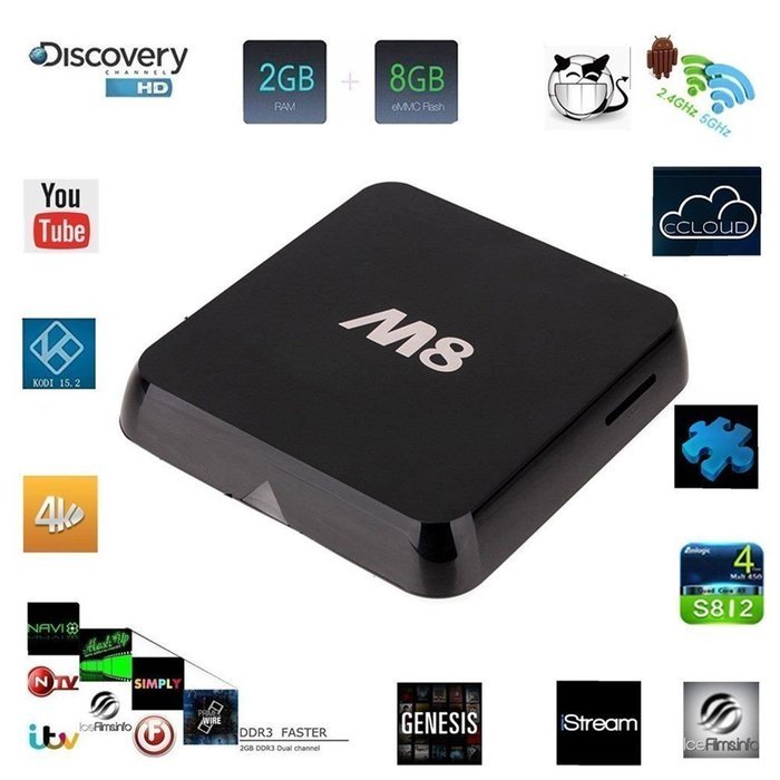 M8 Quad Core Android 4.4 Smart Set Top TV Box XBMC 3D Blu-ray 4K Streaming Media Player Miracast DLNA Receiver... N6