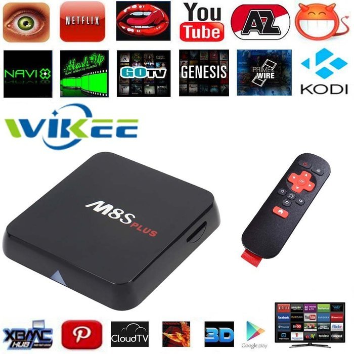 2016 Newest WIIKEE M8S Plus S812 Quad Core Google Play Store TV Box 4K Kodi Pre-installed Full HD 1080P HDMI Set...