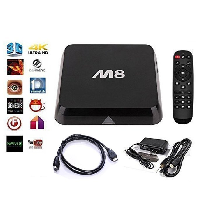 Susay&reg; M8 TV Box HDMI WiFi Media Player 2GB DDR3 8GB Nand Flash Android 4.4 Bluetooth 2.4G/5G 3D support 1080P... N7