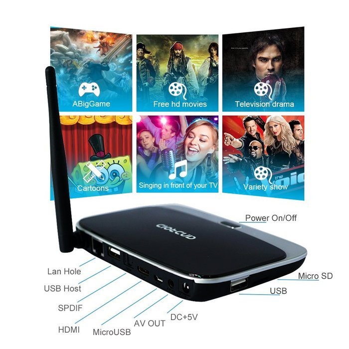 Yuntab S805 MXV TV Box Quad Core Android 1 / 8GB WiFi LAN Bluetooth 4.0 Kodi XBMC 1080P HDMI H.265 Free Movies... N17