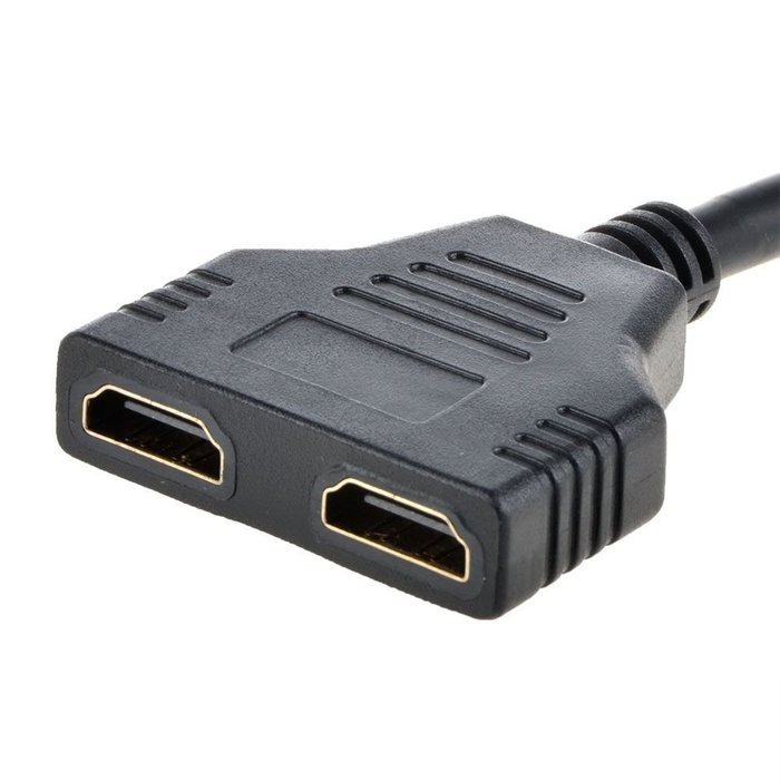 Simply Silver - 1080P HDMI Port Male to 2 Female 1 In 2 Out Splitter Cable Adapter Converter - Unbranded N4