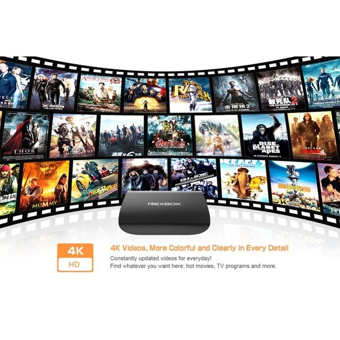 Balight NEXBOX A1 Amlogic S912 4K TV BOX Octo-core 2GHz ARM Cortex-A53 64-bit Android 6.0 2G +16G Smart STB KODI... N7