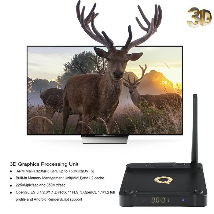 OURSPOP 4K Q BOX Android OTG TV BOX With Amlogic S912 Octa Core 2G/16G,Dual Brand WIFI,1000M LAN-(QB-MK1013) N4