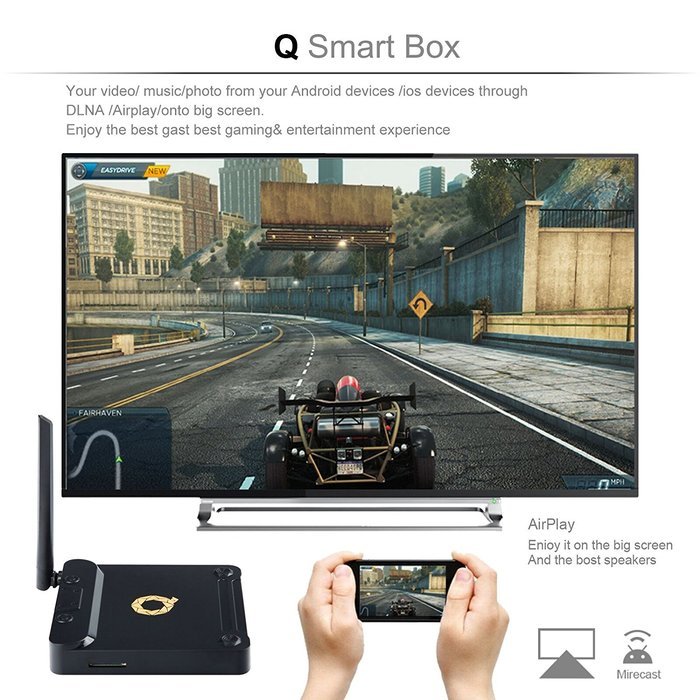 OURSPOP 4K Q BOX Android OTG TV BOX With Amlogic S912 Octa Core 2G/16G,Dual Brand WIFI,1000M LAN-(QB-MK1013) N5