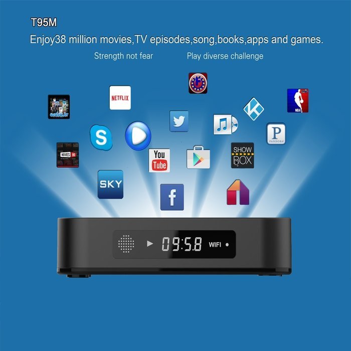HUBEE T95M Pro 4K KODI 16.1 Quad Core H.265 Android TV Box N6