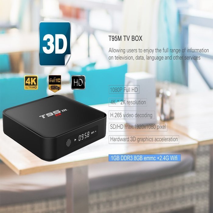HUBEE T95M Pro 4K KODI 16.1 Quad Core H.265 Android TV Box N7