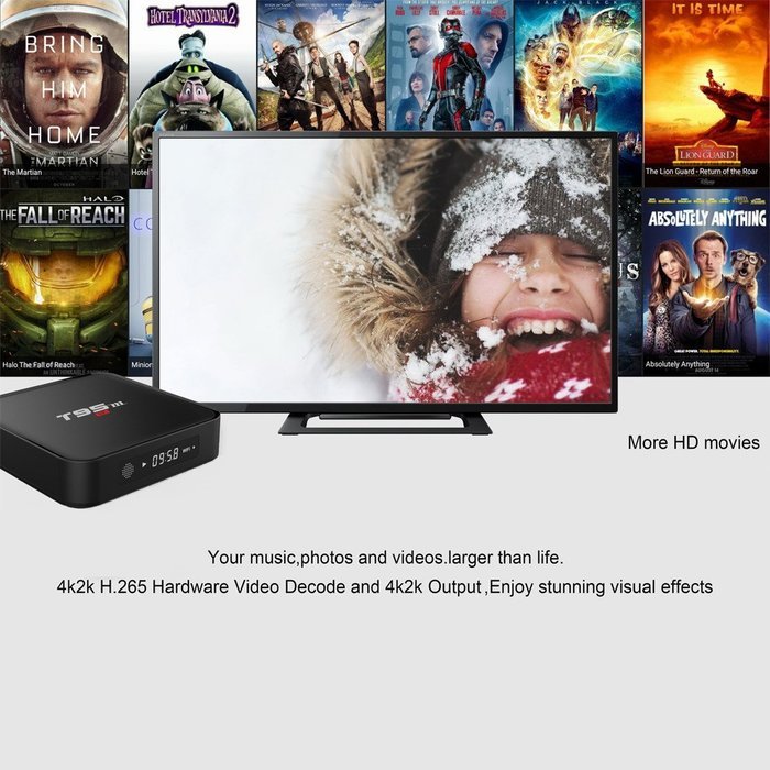 HUBEE T95M Pro 4K KODI 16.1 Quad Core H.265 Android TV Box N9